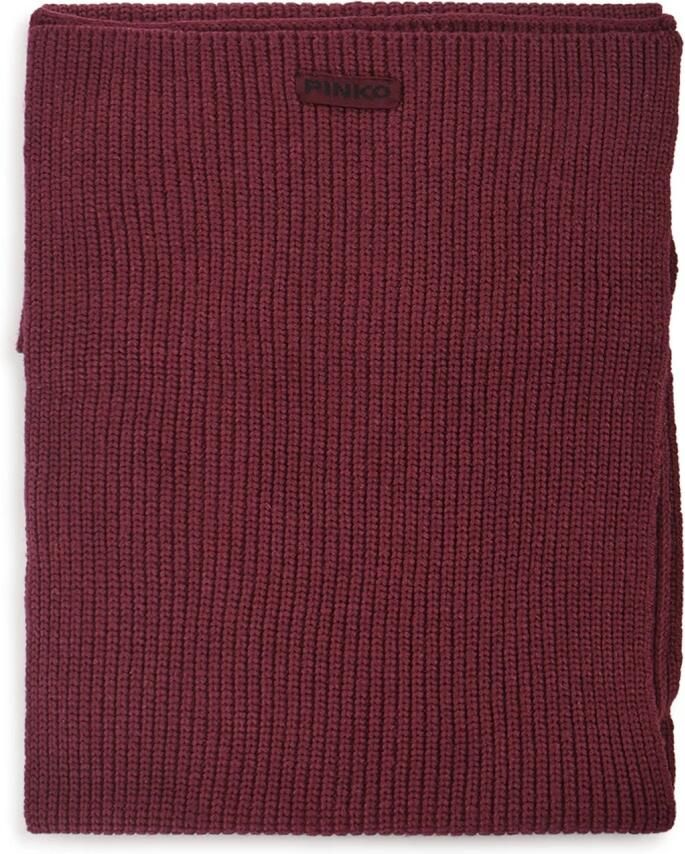 Pinko Geribbelde Sjaal Slovenië Half English Rib - Foto 4