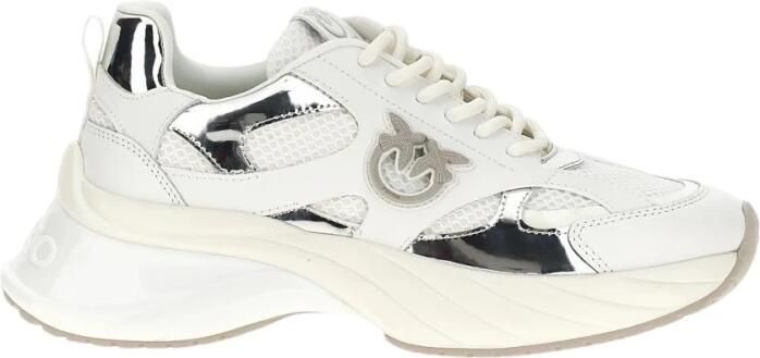 Pinko Witte en Zilveren Sneakers voor Vrouwen White Dames - Foto 6