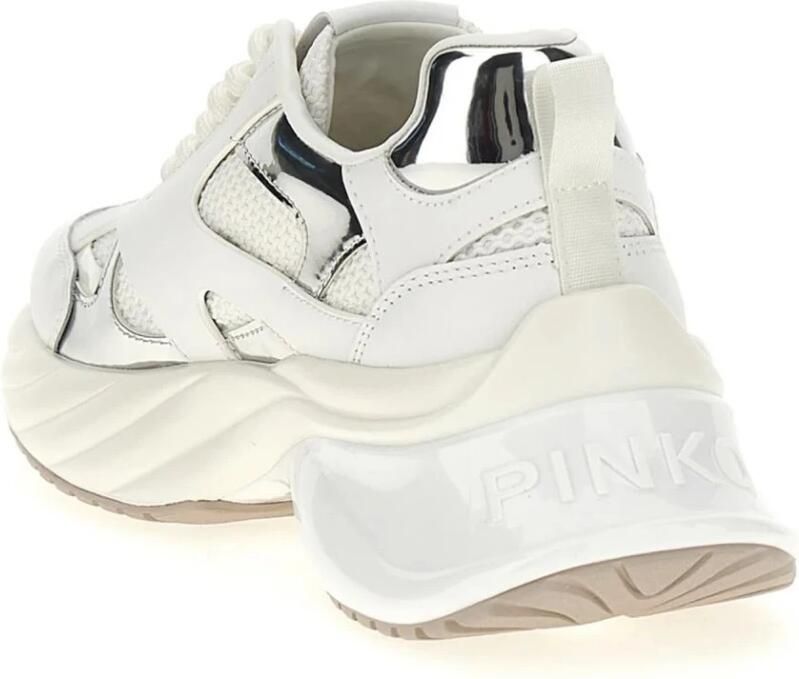 Pinko Witte en Zilveren Sneakers voor Vrouwen White Dames - Foto 2