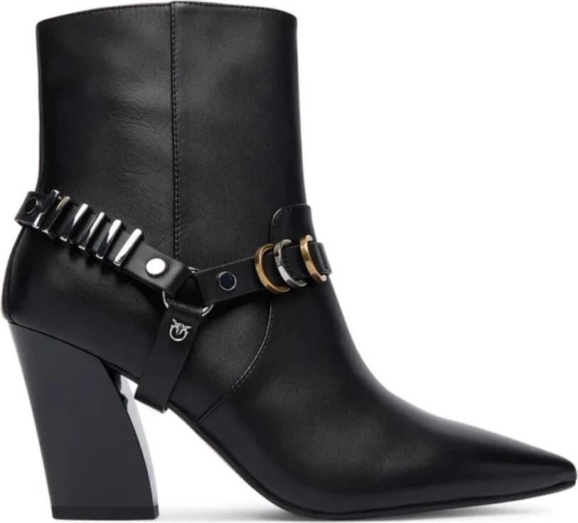 Pinko Leren Enkellaars in Violet