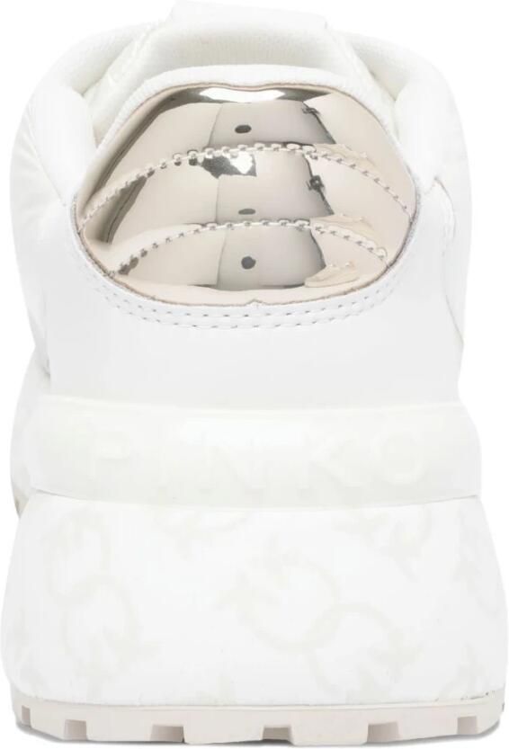 Pinko Witte leren sneakers met Love Birds-logo