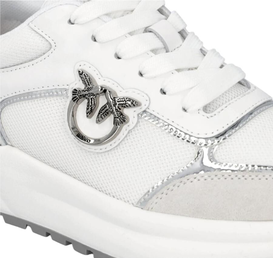 Pinko Witte Zilveren Sneakers Love Birds Ss0019P027 - Foto 2