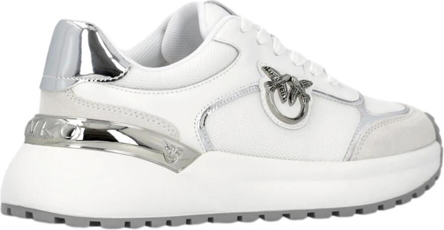 Pinko Witte Zilveren Sneakers Love Birds Ss0019P027 - Foto 6