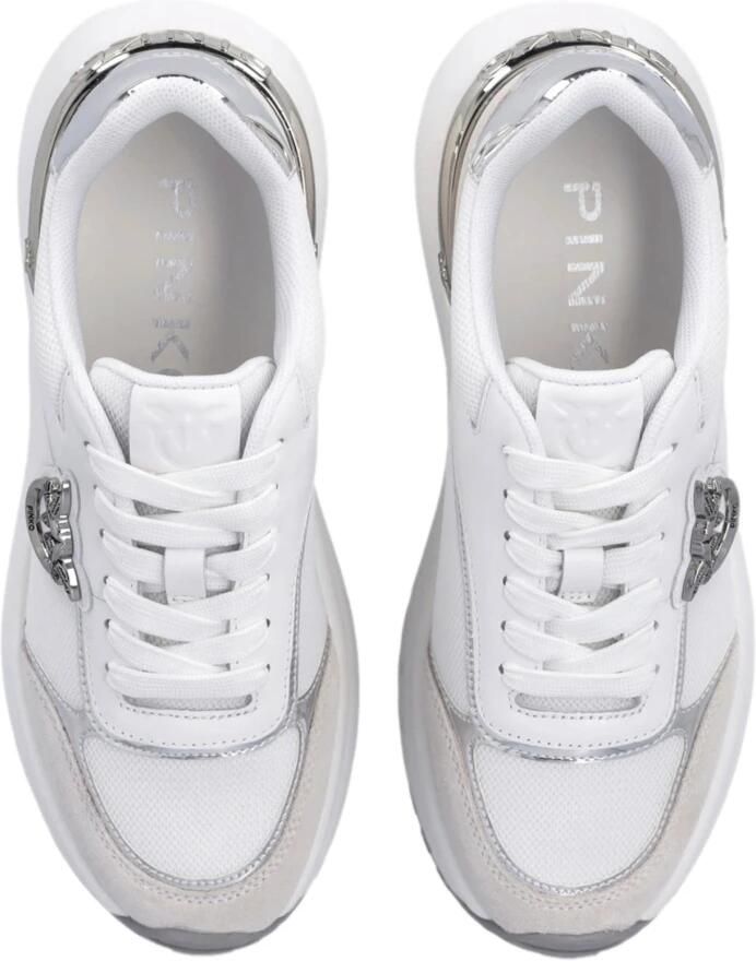 Pinko Witte Zilveren Sneakers Love Birds Ss0019P027 - Foto 3