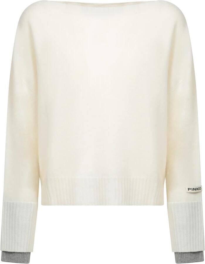 Pinko Wollen trui met boothals van kasjmier