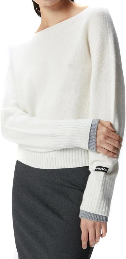 Pinko Wollen trui met boothals van kasjmier - Foto 2