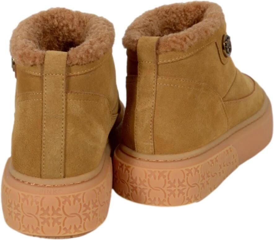 Pinko Gelamineerde Koe Mid Sneaker