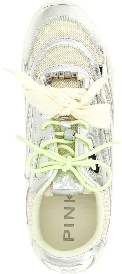 Pinko Yulia 01 Laminated Leather and Mesh Sneakers - Foto 2