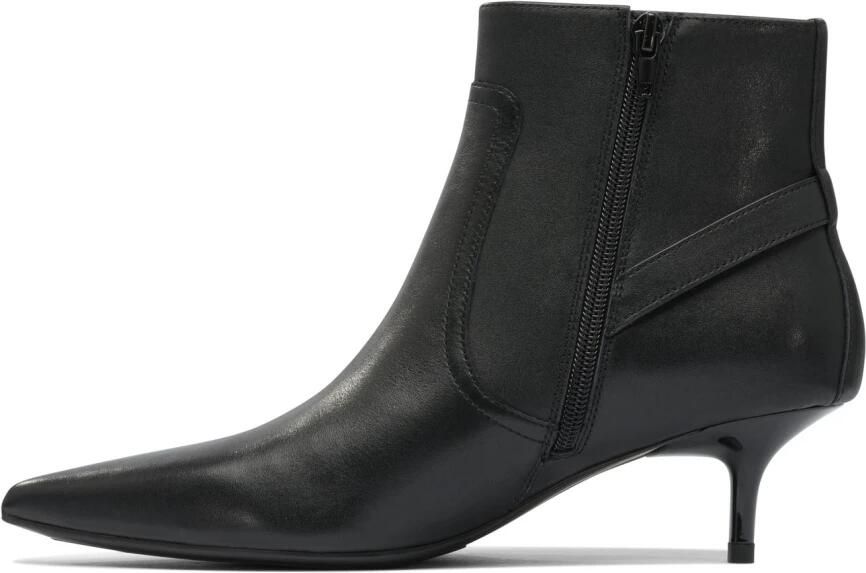 Pinko Leren enkellaarsjes met kittenhak