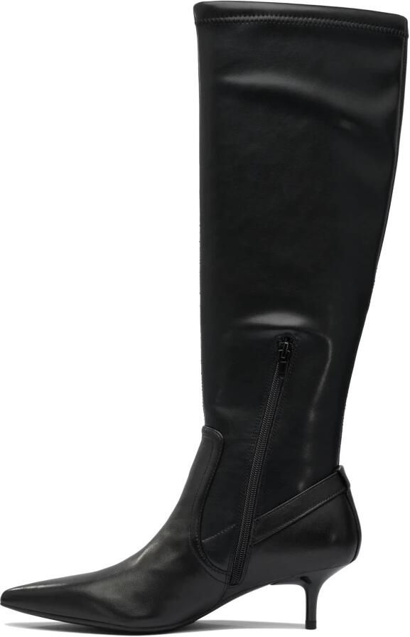 Pinko Zwarte Leren Enkellaarzen Stijlvolle Look