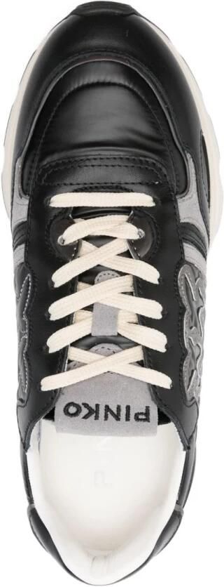 Pinko Zoe 01 Sneakers Dames Leren Sneaker Zwart - Foto 2