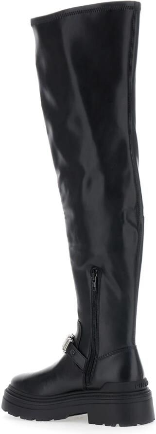 Pinko Zwarte Stretchlaarzen voor Vrouwen