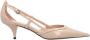 Pinko Beige Leren Pumps met Verstelbare Band Beige Dames - Thumbnail 7