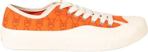 Pinko Ronde Neus Logo Sneakers Orange Dames