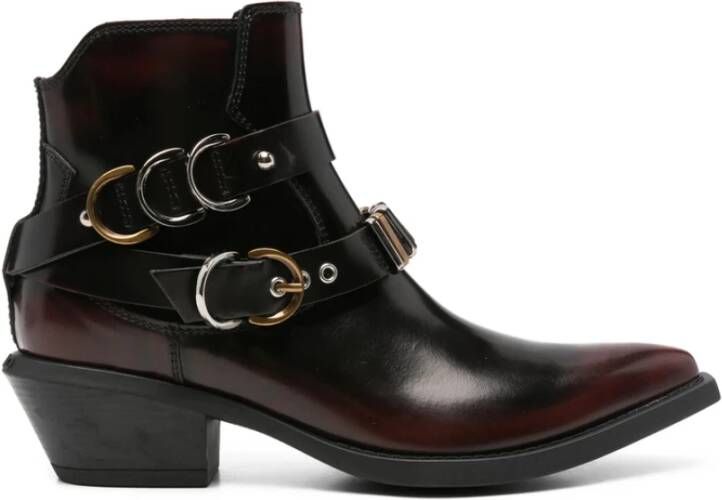 Pinko Rood Bessen Puntige Neus Gesp Schoenen - Foto 2