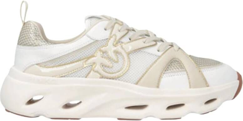 Pinko Chunky Roze Sneakers met Mesh Inzetstukken