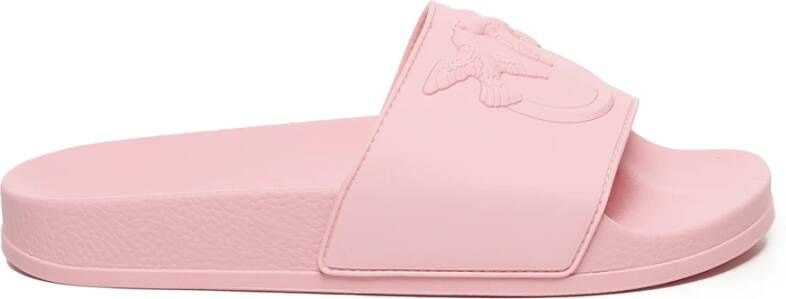 Pinko Rubberen Sandalen met Logo Print