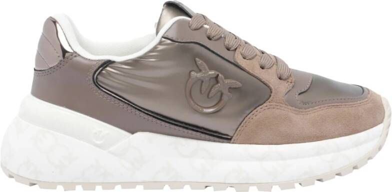 Pinko Sneaker in Suède Nylon Kalfsleer