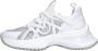 Pinko Low-Top Sneakers Panelled Design Scuba Jersey And Calf Leather Snea in wit - Thumbnail 1
