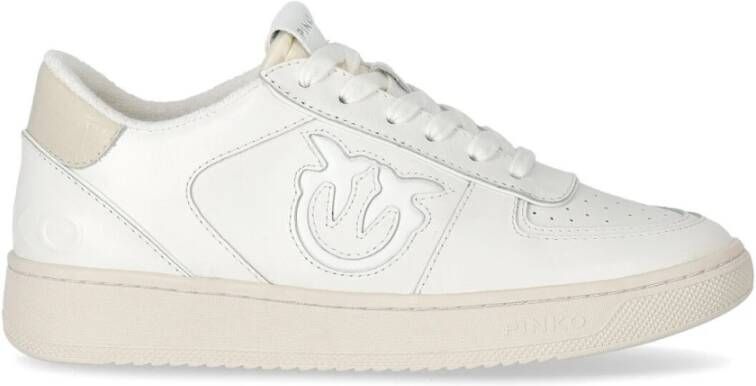Pinko Witte Casual Gesloten Platte Sneakers White Dames