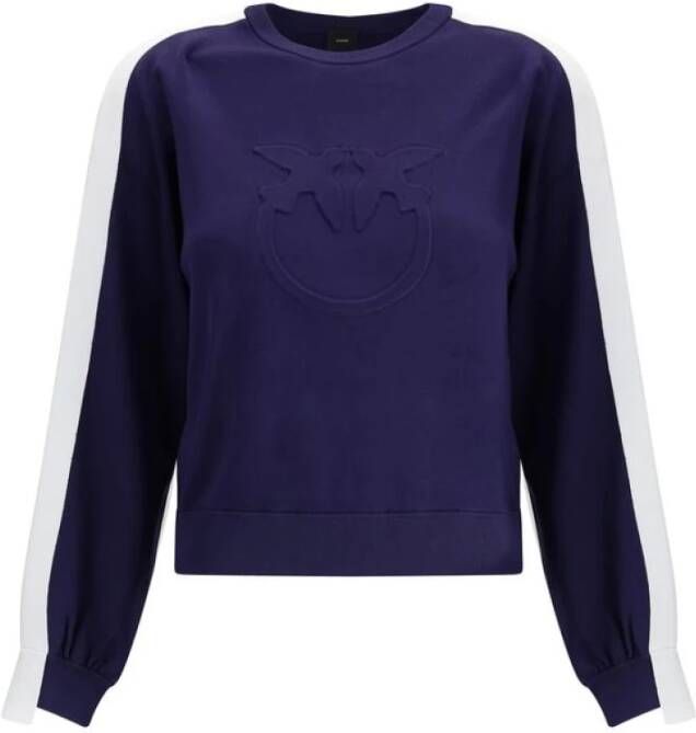 Pinko Sportieve Crew Neck Sweater met Ribgebreide Boorden