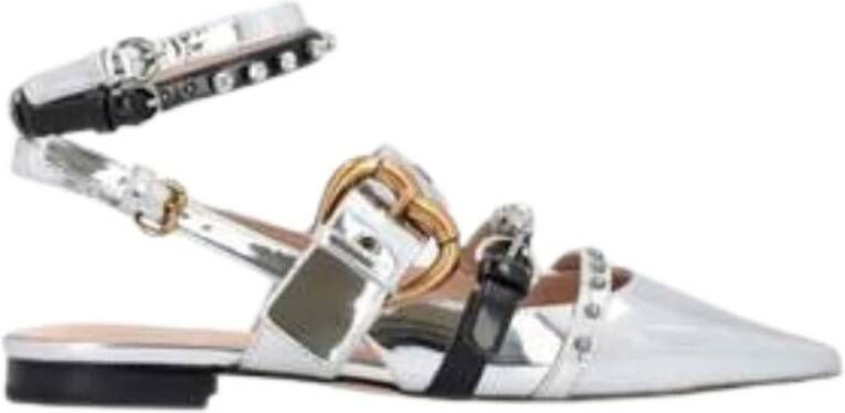 pinko Stijlvolle Sandalen voor Vrouwen Gray Dames