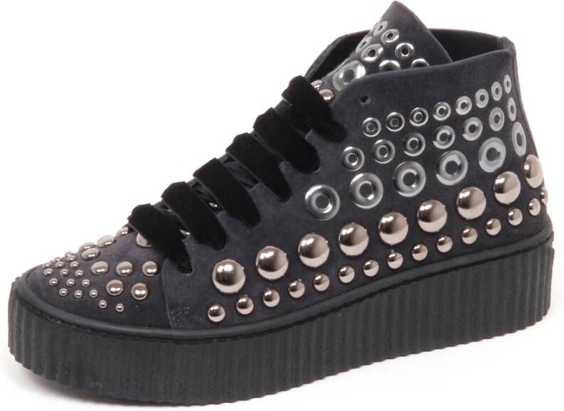 Pinko Studded Donkergrijze Wedge Sneakers