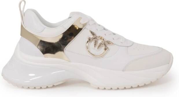 pinko Tumbled Sneakers Lente Zomer Collectie White Dames