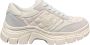 Pinko Witte Leren en Satijnen Memphis Sneakers White Dames - Thumbnail 1