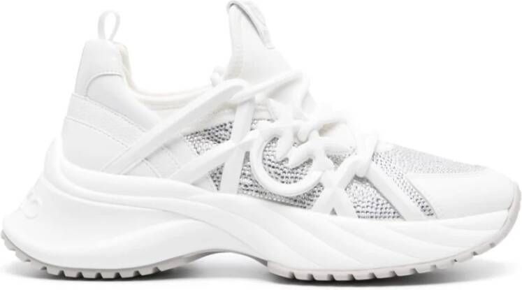 Pinko Witte Scuba Jersey Sneakers White Dames