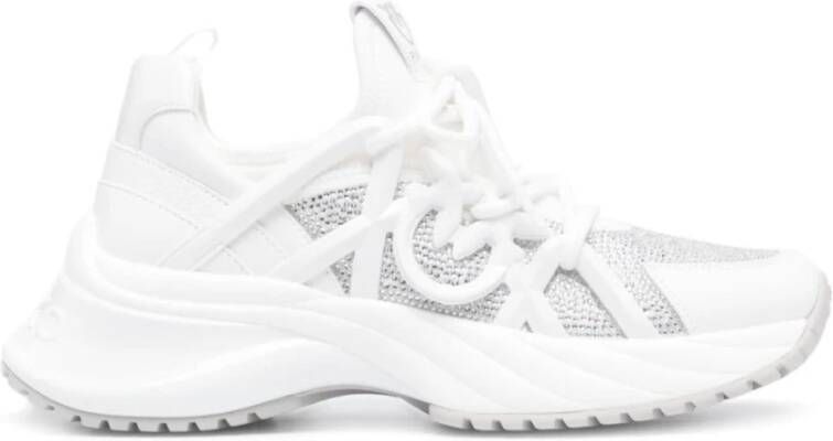 pinko Witte Sneakers met 3 5 cm Hak White Dames