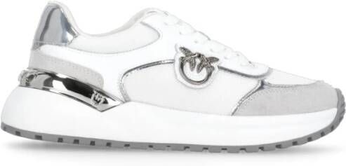 pinko Witte Sneakers met Metalen Details White Dames