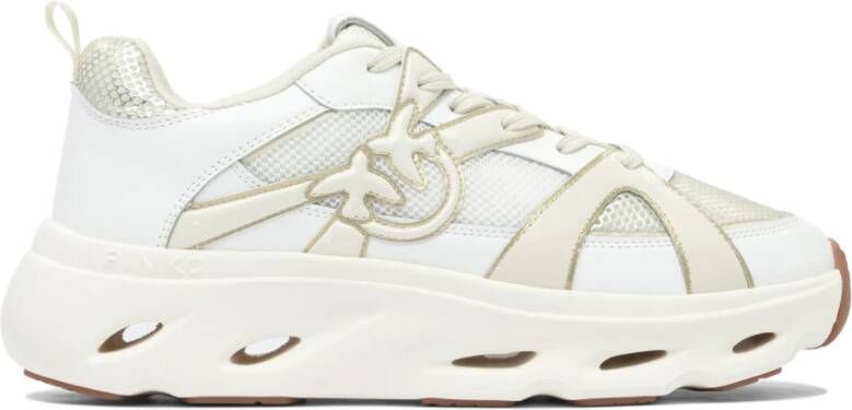 Pinko Chunky Roze Sneakers met Mesh Inzetstukken