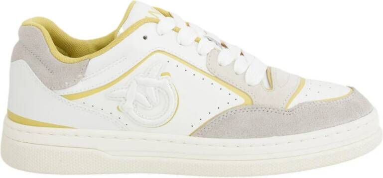 Pinko Low-Top Sneakers Logo Low-Top Sneakers – White Nylon in wit - Foto 2