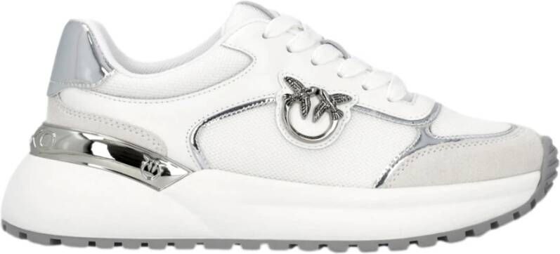 Pinko Witte Zilveren Sneakers Love Birds Ss0019P027 - Foto 3