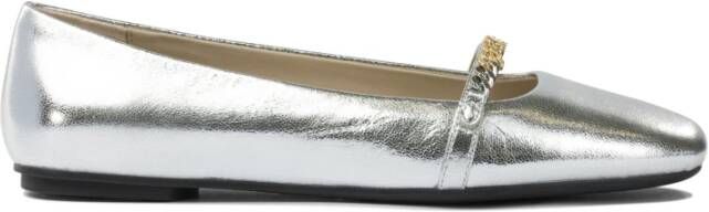 Pinko Zilveren Leren Ballet Flats Stijlvolle Schoenen - Foto 2
