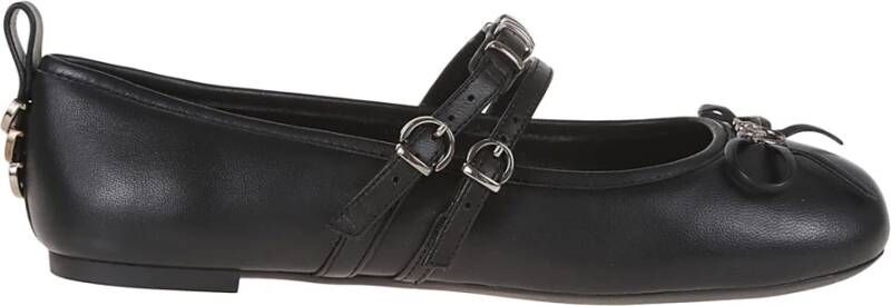 pinko Zwarte Ballerina's met Dubbele Band Black Dames