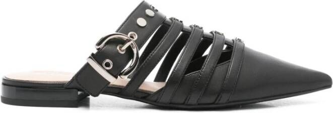 Pinko Slippers & Mules Pointed Toe Gianira Sabot With Cut-Out Design in zwart