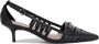 Pinko Zwarte Middelhoge Leren Pumps Black Dames - Thumbnail 1