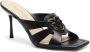 Pinko Zwarte leren slippers met Love Birds Black Dames - Thumbnail 8