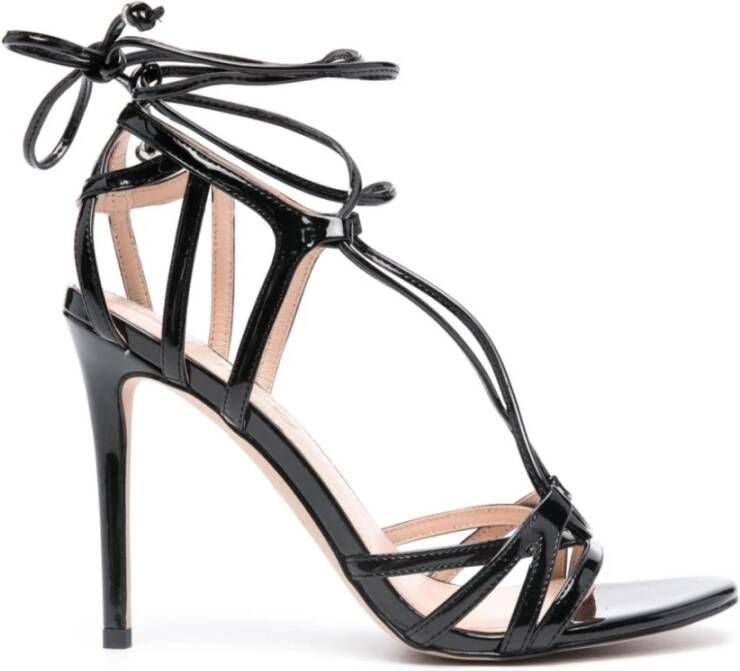 pinko Zwarte Sandalen met Lage Hak Black Dames