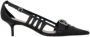 Pinko Zwarte Slingback Puntige Neus Platte Schoenen Black Dames - Thumbnail 1