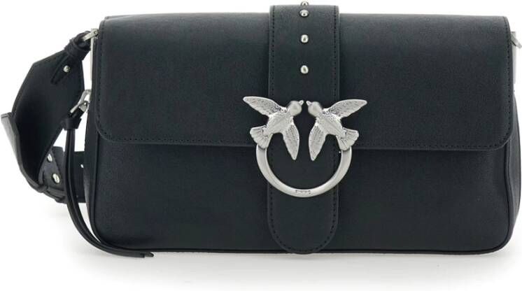 Pinko Zwarte Slouchy Zip Classic Tas