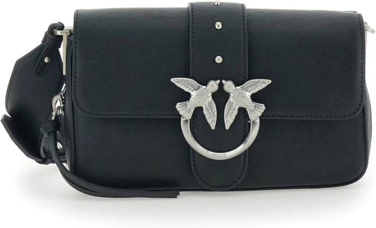 Pinko Zwarte Slouchy Zip Mini Tas
