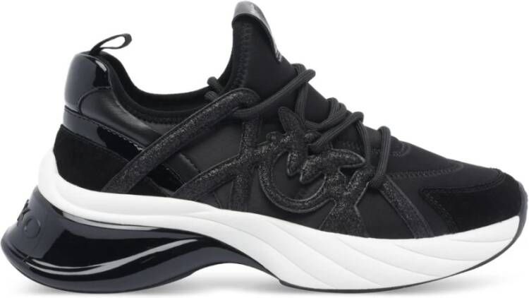 Pinko Zwarte Sneakers met Dikke Zool