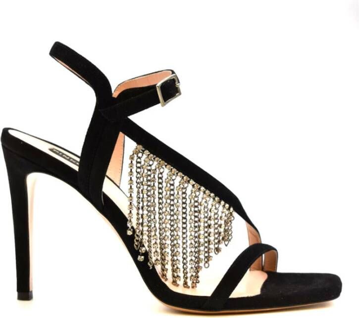 Pinko Zwarte Stiletto Sandalen Lente Zomer