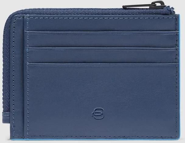 Piquadro Zipped coin purse in leather with docu t holder credit card slots and Rfid protection - Foto 2