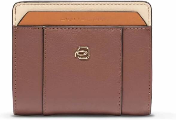 Piquadro Women s bifold wallet with coin pocket credit card slots and Rfid protection