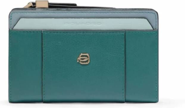 Piquadro Women s bifold wallet with coin pocket credit card slots and Rfid protection