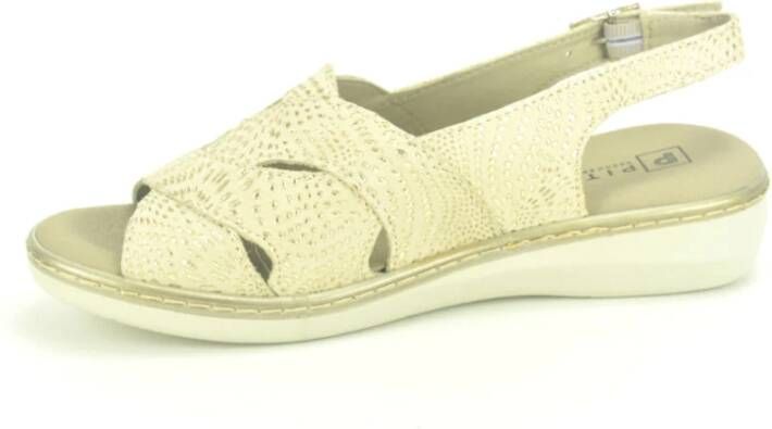 Pitillos Beige Goud Print Sand. DZ. Yellow Dames